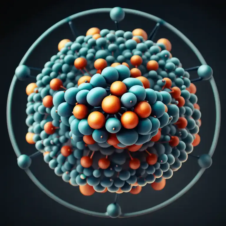 Visual representation of "dense" - Used in physics to describe a high degree of compactness in atoms or particles of a substance.