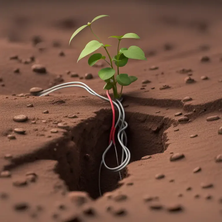 Visual representation of "go to earth/ground" - As a part of electricity flow, to go back to the earth