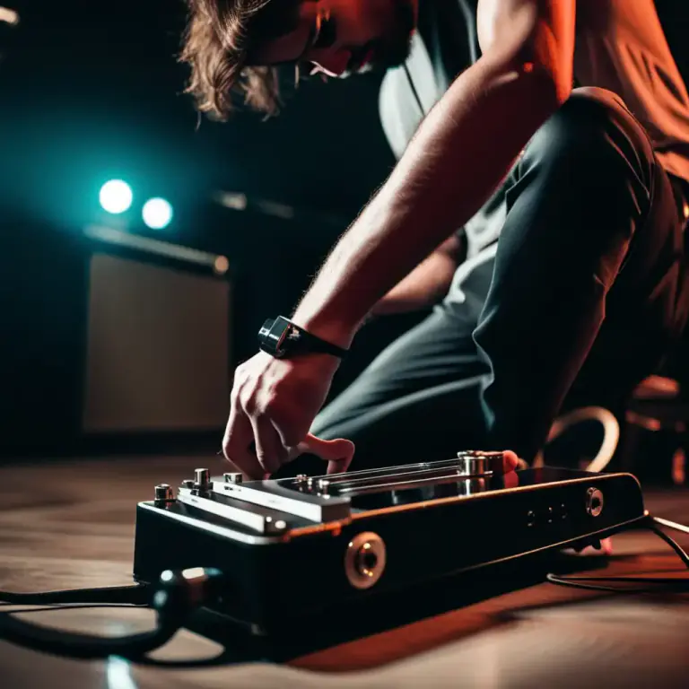 Visual representation of "wah" - A type of electronic effect used in music to alter the tone of the sound.
