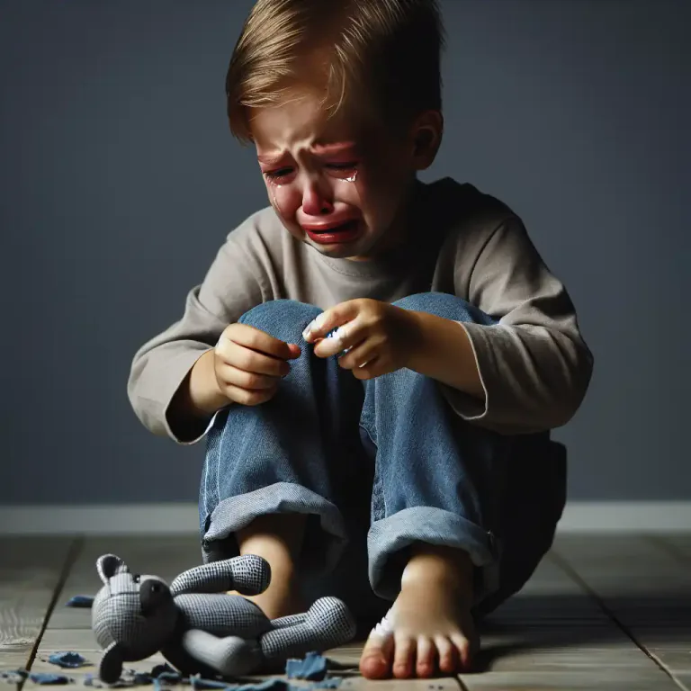 Visual representation of "blubber" - To cry noisily and uncontrollably