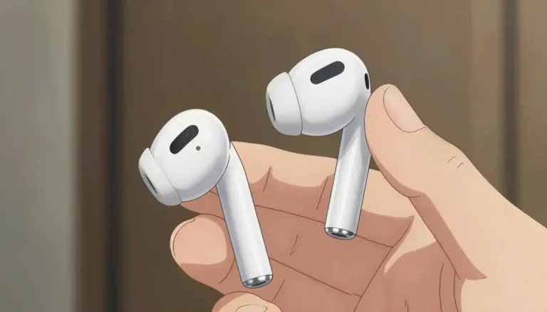 Visual representation of "earbud" - A small earphone that fits directly into the ear, often connected to a device that plays audio.