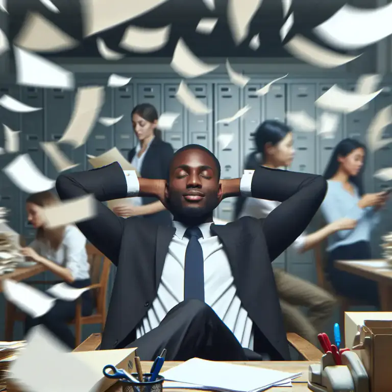 Visual representation of "insouciant" - Showing a lack of care or concern; being relaxed and calm without worries.