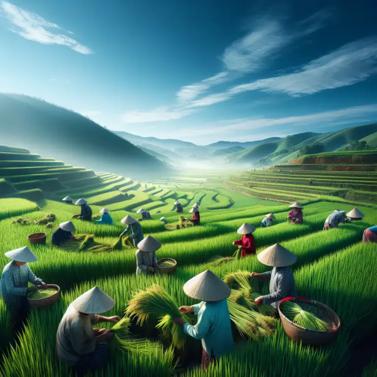 Visual representation of "japonica" - A variety of rice cultivated primarily in East Asia.