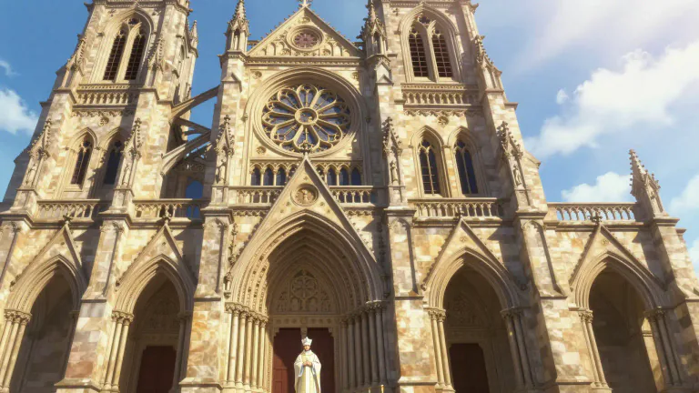 Visual representation of "cathedral" - A large, often ornate church that is the main church of a bishop's jurisdiction.