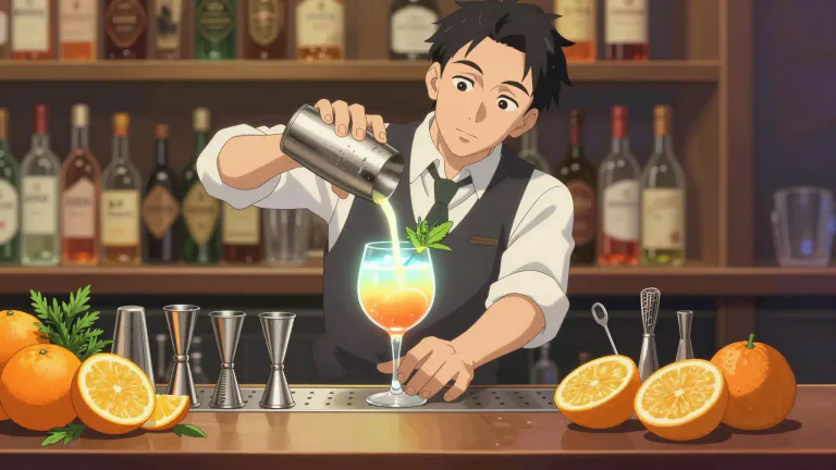 Visual representation of "mixologist" - A mixologist is a skilled bartender who creatively prepares and serves cocktails, often with an emphasis on high-quality ingredients and techniques.