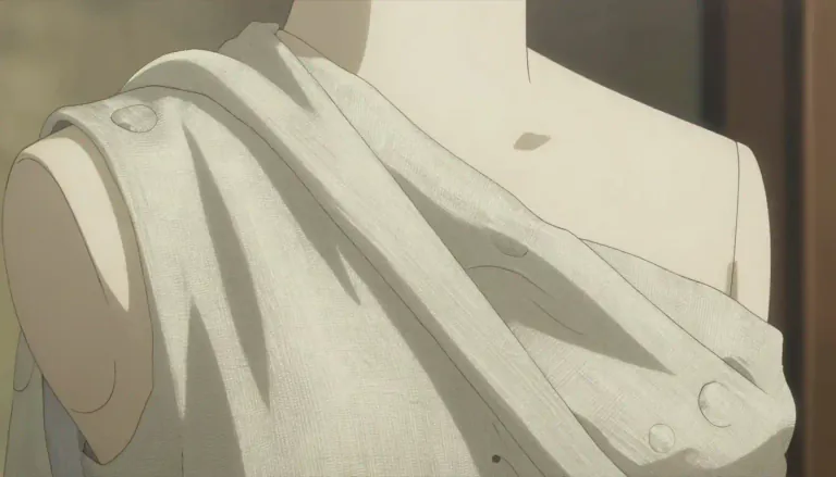 Visual representation of "slubbed" - When a material, usually fabric, is made with slight lumps or thicker parts.