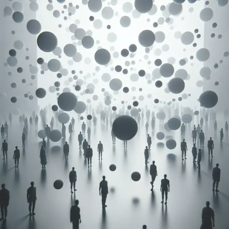 Visual representation of "atomize" - To separate something into many individuals or elements