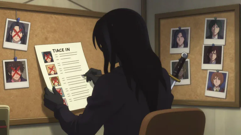 Visual representation of "hitlist" - A list of people who are intended to be harmed or killed.