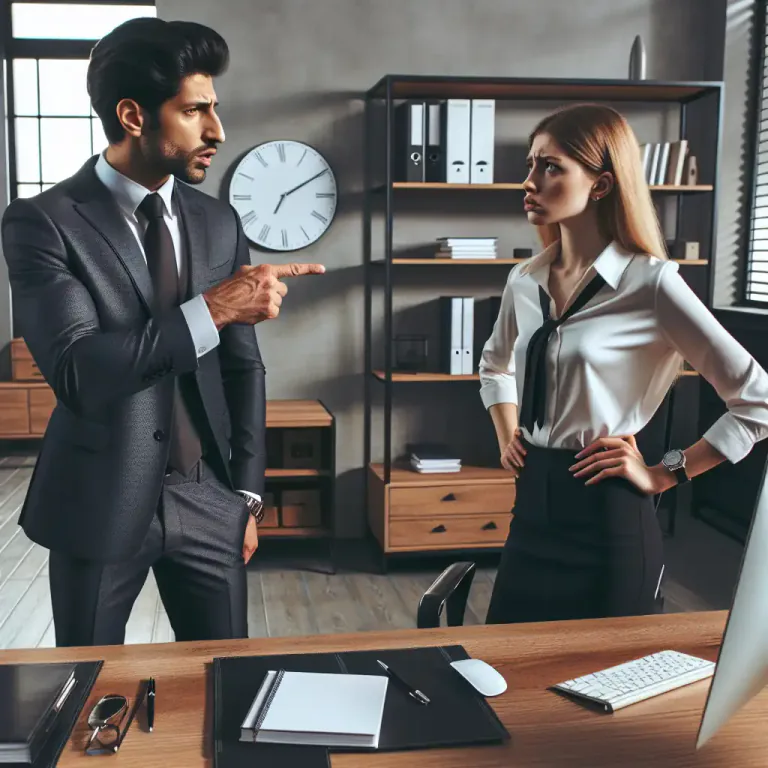 Visual representation of "boss" - To give orders to someone or tell them what to do.
