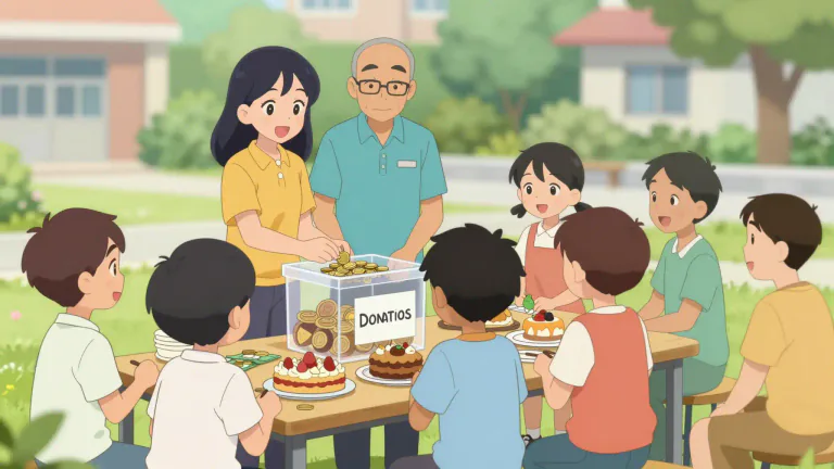 Visual representation of "fundraising" - The act of collecting money for a purpose, often for a charity or organization.