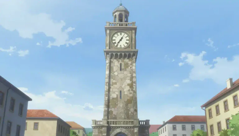 Visual representation of "clocktower" - A clocktower is a tall building or structure that contains a clock, which usually chimes at regular intervals.