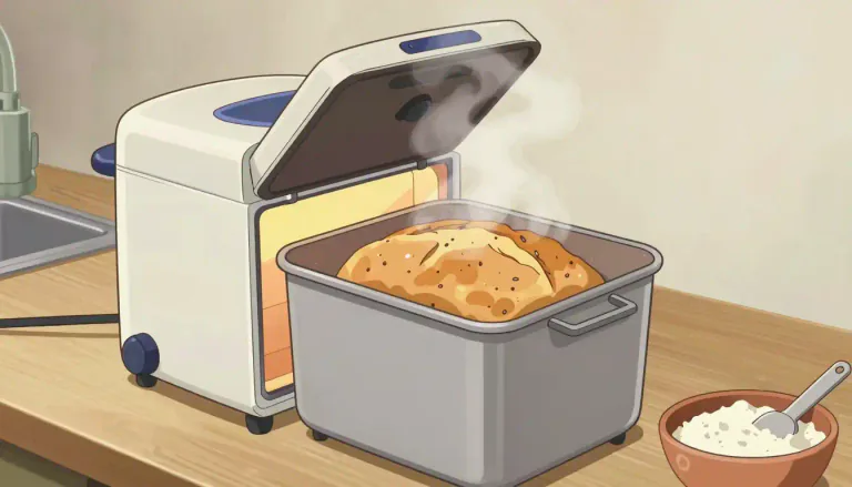 Visual representation of "breadmaker" - A device for making bread automatically.