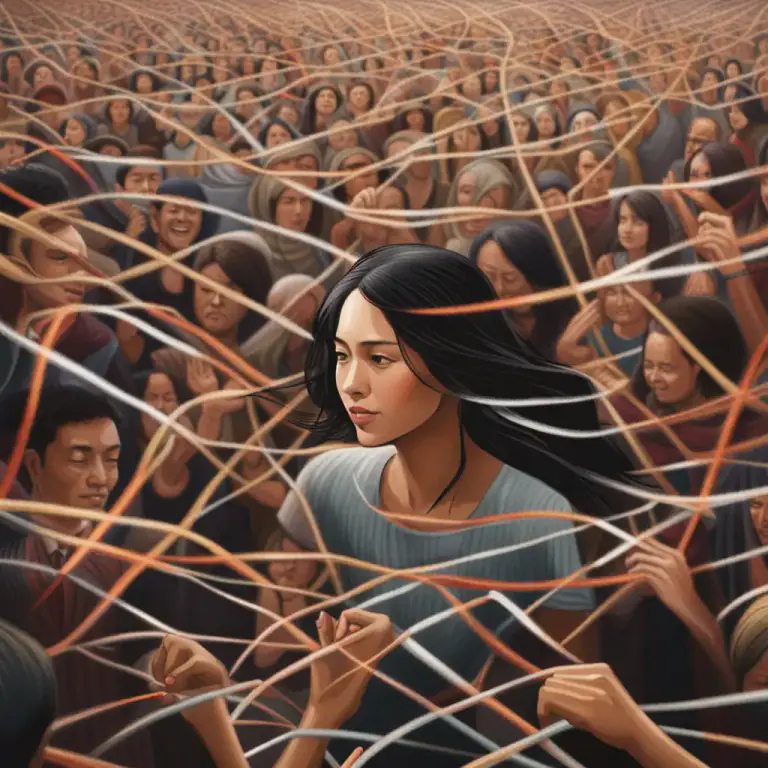 Visual representation of "thread" - To guide in a specific direction or through a series of difficulties.