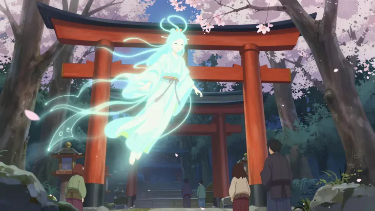 Visual representation of "kami" - In Shinto belief, a spirit or deity that is revered and worshipped.