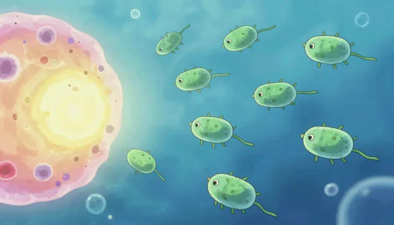 Visual representation of "chemotactic" - Relating to or denoting the movement of an organism or cell in response to a chemical stimulus.