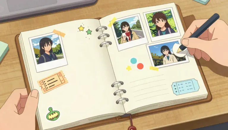 Visual representation of "scrapbook" - A book of blank pages where one can stick pictures, make notes or write about things that are important to them