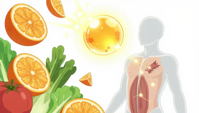 Visual representation of "ascorbic" - A vitamin essential for the growth and repair of tissues in the body; also known as Vitamin C.