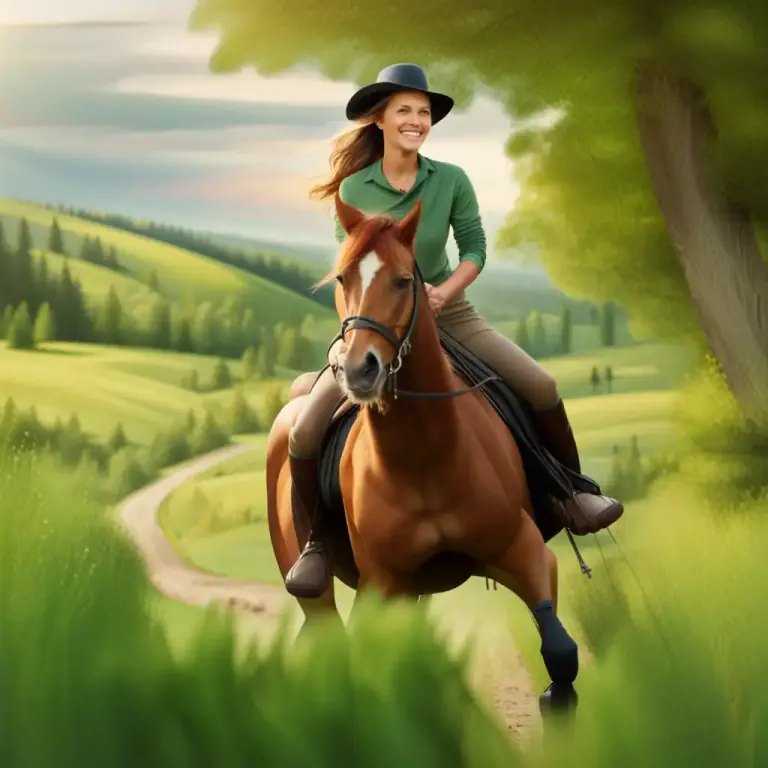 Visual representation of "in the saddle" - Riding a horse