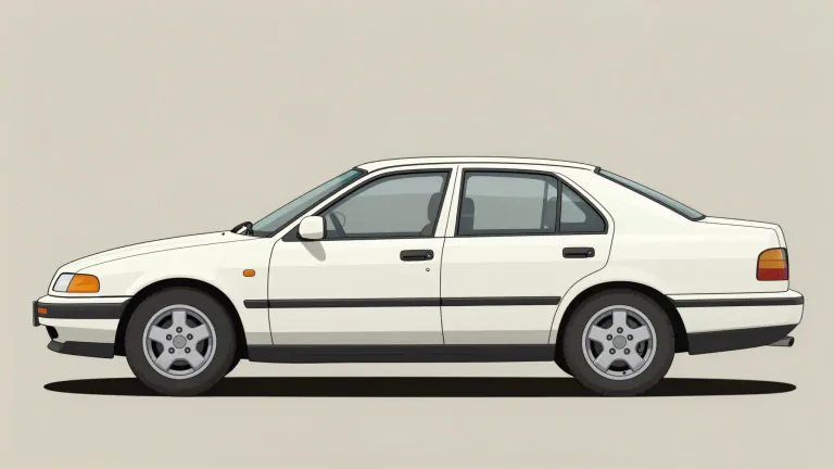 Visual representation of "sedan" - A passenger car in a three-box configuration with separate compartments for engine, passenger, and cargo.