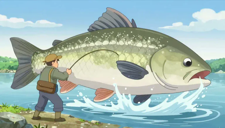 Visual representation of "lunker" - A large or impressive fish or animal, especially one that is caught during fishing.