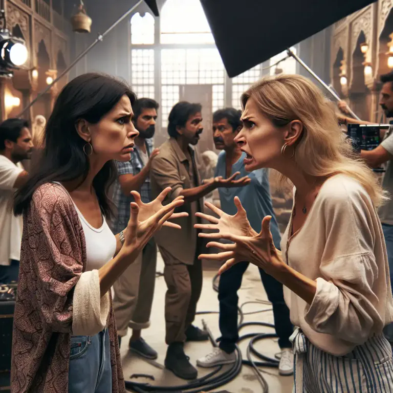 Visual representation of "catfight" - A physical fight between two people, especially women.