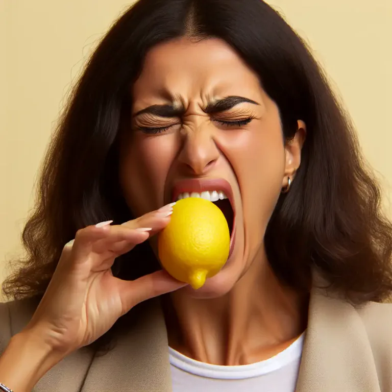 Visual representation of "acidity" - A sharp or sour taste