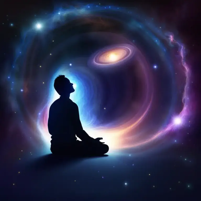 Visual representation of "cosmic" - relating to the spiritual universe and unseen realms, often connected with mystical or New Age beliefs