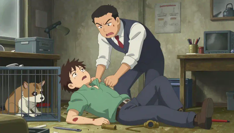 Visual representation of "maltreat" - To treat a person or animal in a cruel or harmful way.