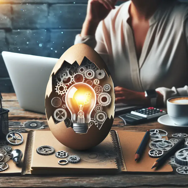Visual representation of "incubation" - Period of development or preparation for a business startup or project.
