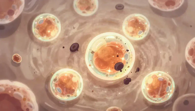 Visual representation of "lysosomal" - Relating to or involving lysosomes, which are cell organelles that digest cellular waste.