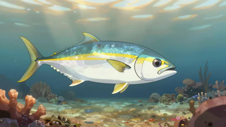 Visual representation of "amberjack" - A large marine fish of the family Carangidae, often found in warm waters and known for its size and taste.