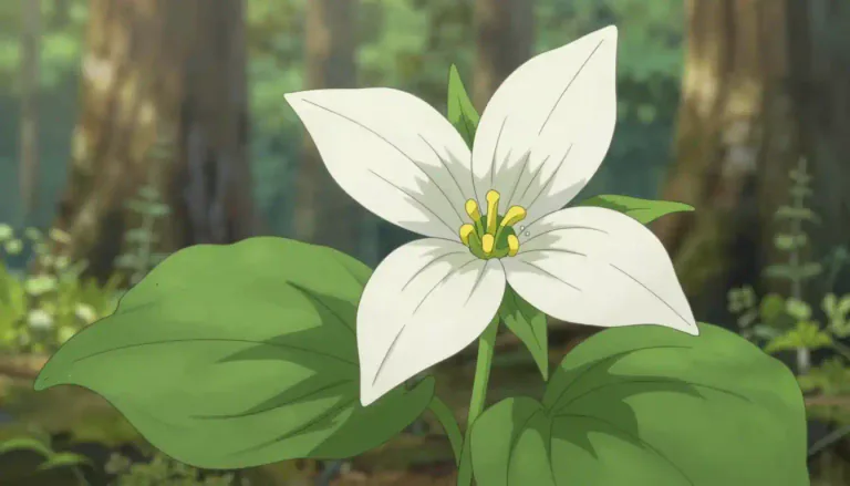 Visual representation of "trillium" - A genus of flowering plants with a characteristic three-petaled flower, primarily found in North America.