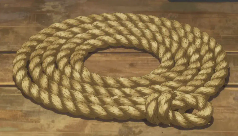 Visual representation of "rope" - A long, thick string made from twisted threads