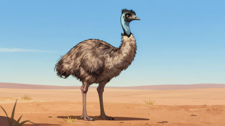 Visual representation of "emu" - A tall bird from Australia that cannot fly