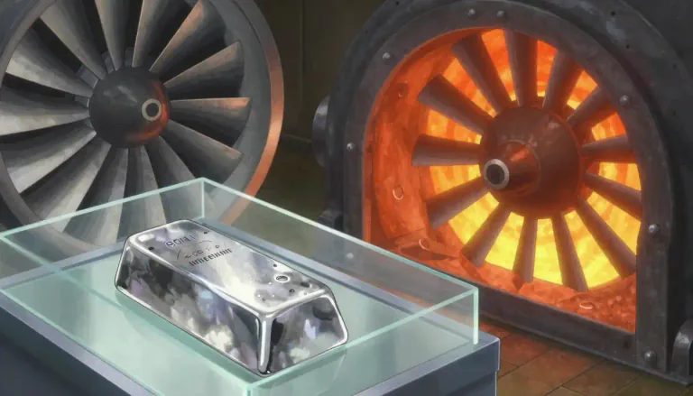 Visual representation of "rhenium" - Rhenium is a rare metallic element that is used in certain high-temperature applications and in producing some alloys.