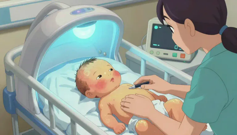 Visual representation of "hyperbilirubinemia" - A medical condition where there is an excessive amount of bilirubin in the blood, often leading to jaundice.