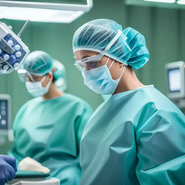 Visual representation of "butterfly" - A type of surgery mask worn by doctors or nurses during a surgery.