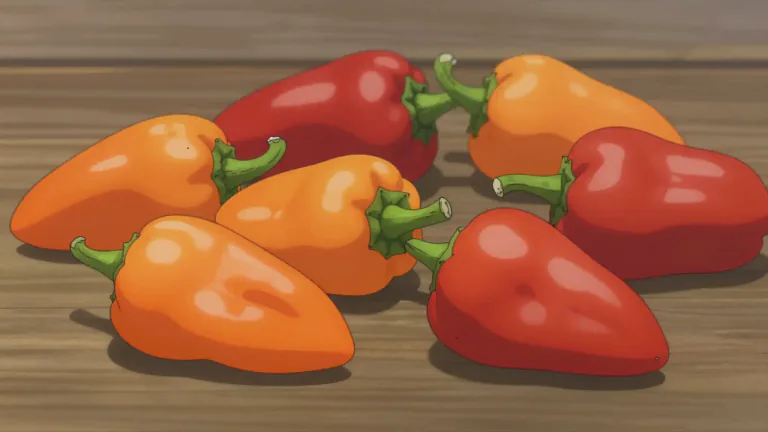 Visual representation of "habanero" - A small, fiery chili pepper that is typically orange or red when ripe, known for its extreme hotness.