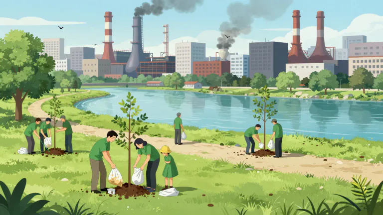 Visual representation of "ecology" - A social or political movement that seeks to protect the environment, especially from pollution