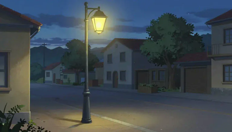 Visual representation of "lamppost" - A tall structure with an attached light, used to illuminate streets or outdoor areas.