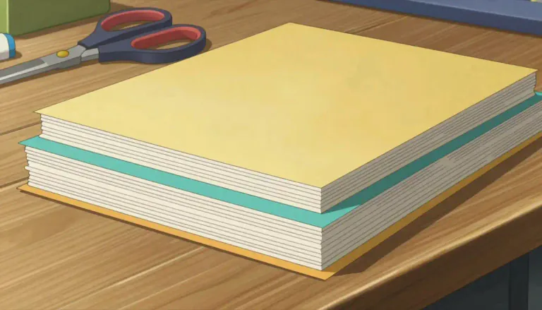 Visual representation of "cardstock" - A heavy paper used for making cards and other items.