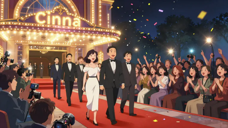 Visual representation of "boffo" - Very successful or impressive, especially in the context of entertainment.