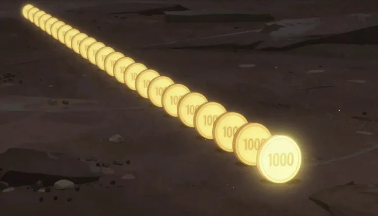 Visual representation of "thousandth" - Coming in or being at position 1000 in a series