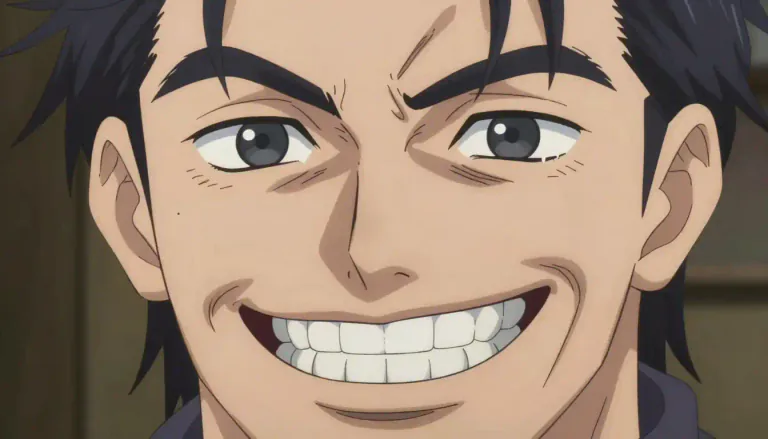 Visual representation of "rictus" - A fixed or unnatural grin or smile.
