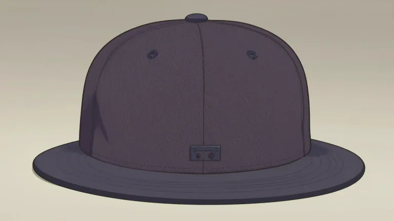 Visual representation of "snapback" - A type of cap that has a flat brim and an adjustable strap at the back.