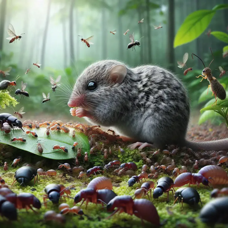 Visual representation of "insectivore" - A kind of mammal that eats insects.
