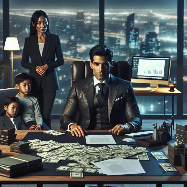 Visual representation of "babbitt" - A person who cares too much about business and financial success, and not enough about other things in life, named after a character in Sinclair Lewis' novel 'Babbitt'.
