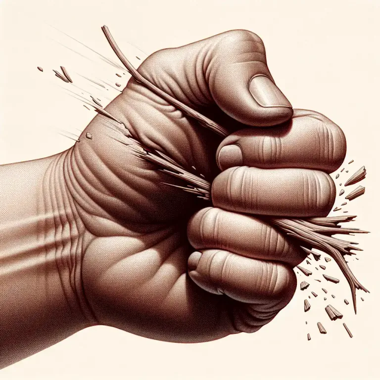 Visual representation of "snap out" - To suddenly lose patience.