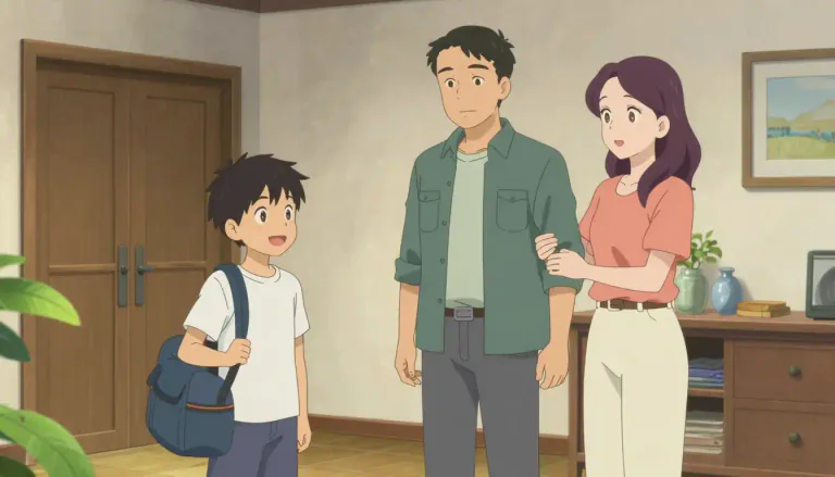 Visual representation of "stepson" - The son of your husband or wife, who is not your own child, typically from a previous relationship of your spouse.