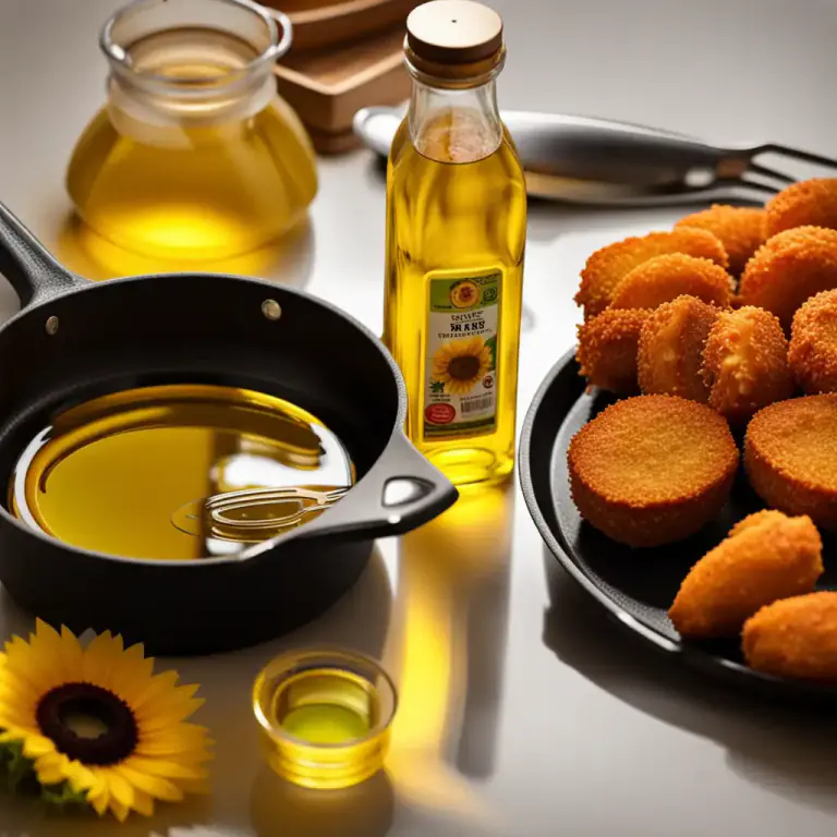 Visual representation of "sunflower" - An oil that is made from the sunflower seeds and is used for cooking.